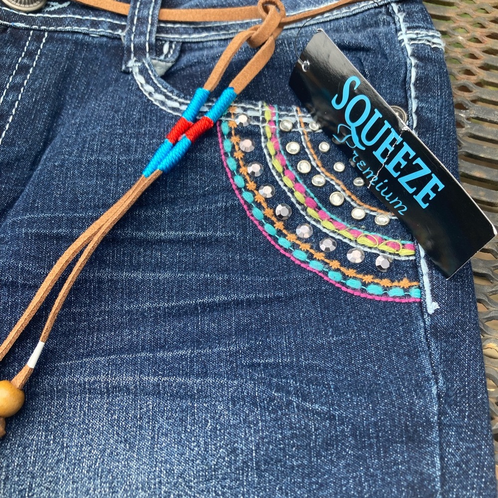 NWT Girls Squeeze Dark-Wash Jean